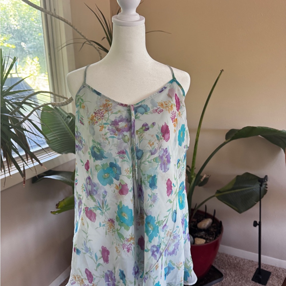 Gilligan & O'Malley Floral Camisole with Spaghetti Straps
